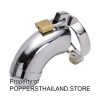 Chrome Male Chastity Cage (Solid Metal) | กรงล็อกทวารชายโลหะโครมแข็ง