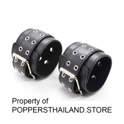Adjustable Leather Wrist Cuffs (Pair) | กำไลข้อมือหนังปรับได้ (คู่)