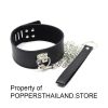 Leather Collar with Detachable Leash | ปลอกคอหนังพร้อมสายจูงถอดได้