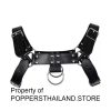 Leather Chest Harness with O-Ring | สายรัดอกหนังพร้อมแหวน O