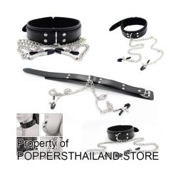 Nipple & Collar Bondage Set | เซ็ตคอสรัดและหนีบหัวนมสำหรับบีดีเอสเอ็ม