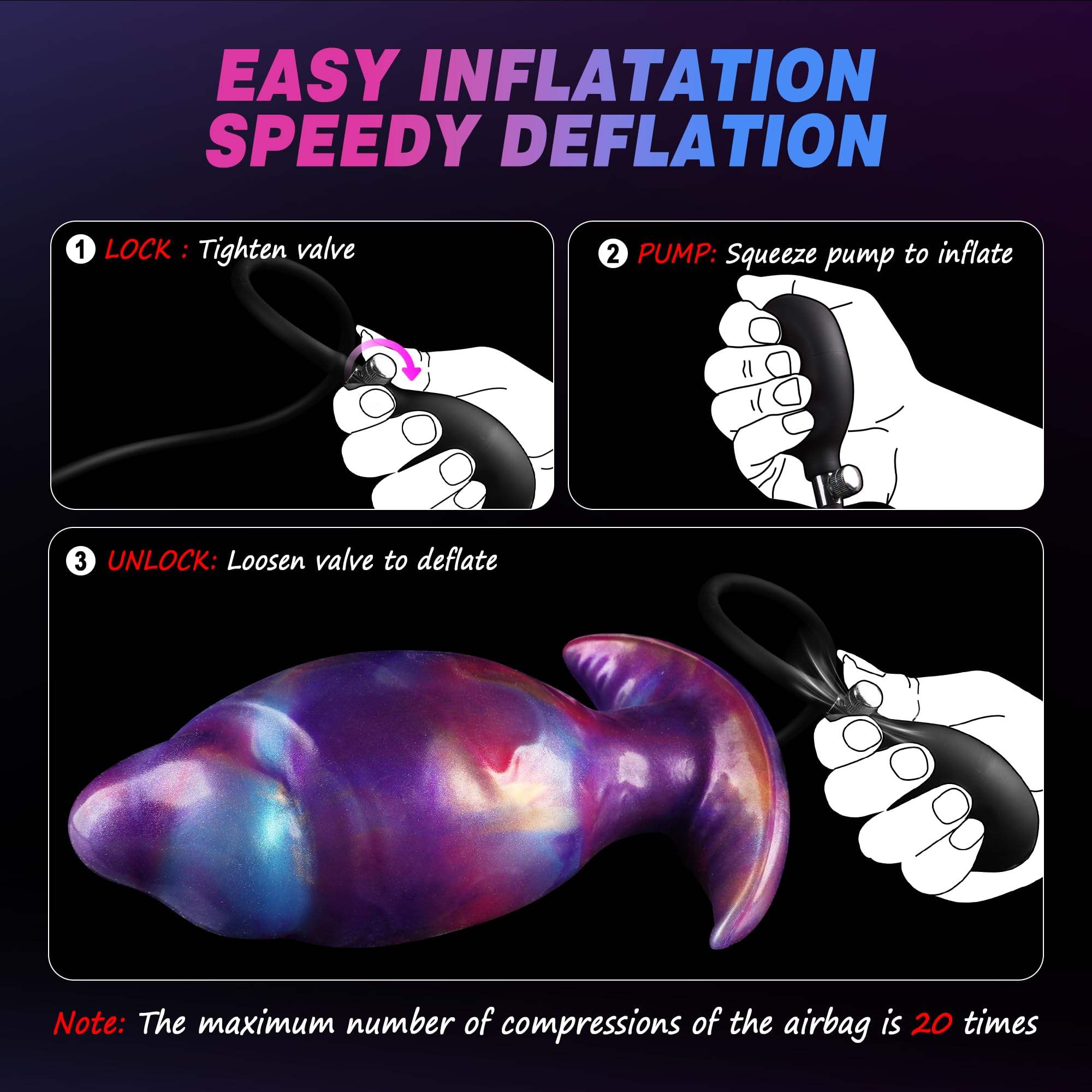 Inflatable Butt Plug ดิลโด้ทวารแบบเป่าลมได้ (4)