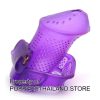 Transparent Purple Silicone Male Chastity Cage with Lock | กรงขังอวัยวะเพศชายซิลิโคนโปร่งใสสีม่วงพร้อมกุญแจ