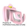 Soft Pink Rigid Male Chastity Cage with Metal Inner Plate & Lock | กรงขังอวัยวะเพศชายสีชมพูแบบแข็งพร้อมแผ่นโลหะด้านในและกุญแจล็อก