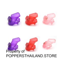 Silicone Short Male Chastity Cage with Lock – Colorful Series | กรงขังอวัยวะเพศชายซิลิโคนแบบสั้นพร้อมกุญแจหลากสี