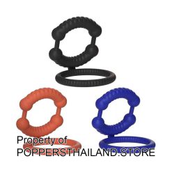 Textured Double Silicone Cock Ring Set | เซ็ตแหวนรัดอวัยวะเพศซิลิโคนคู่ผิวลอน